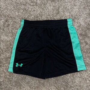 Under Armour Black Shorts with Teal Accents 2T